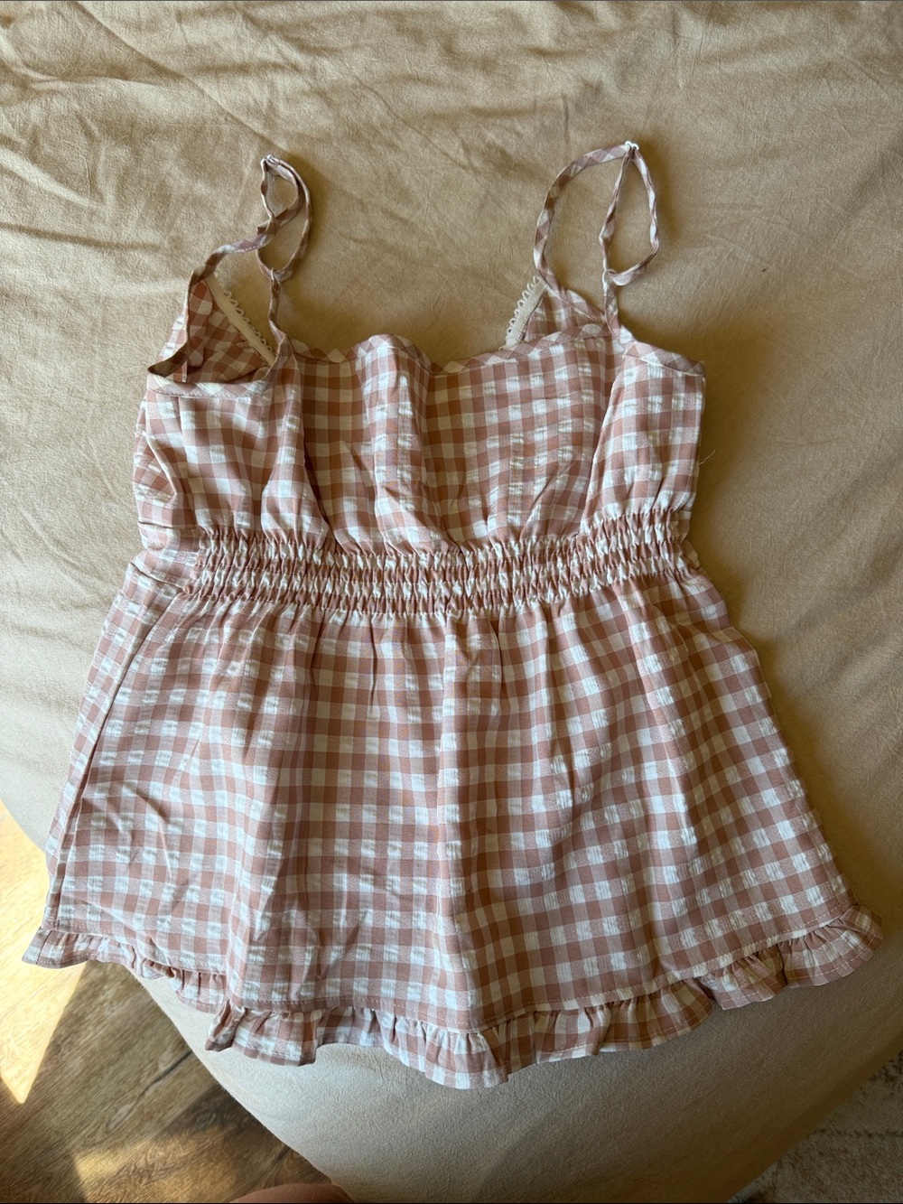 Gingham Ruffled Top - Picture 2 of 3